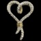 Estate sterling silver gold-accented diamond pendant