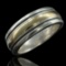 Estate James Avery 14K yellow gold & sterling silver simplicity band ring