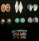 Lot of 6 pairs of estate Kendra Scott post-back dangle earrings