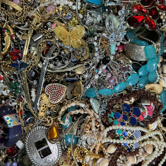 Lot of 12.1 lbs of estate fashion jewelry