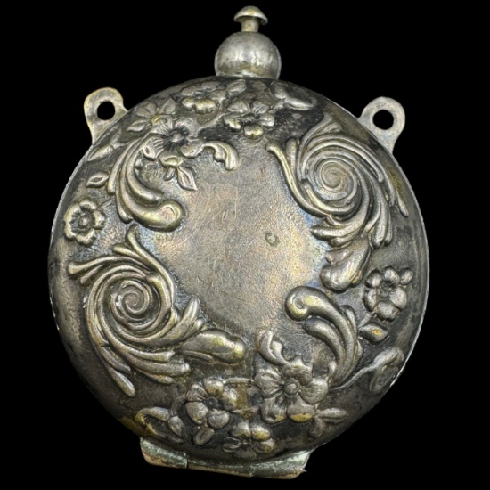 Antique German silver "mad money" pendant