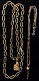 Pair of estate Kendra Scott rose gold-tone necklaces