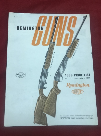 Remington Guns 1966 Price List