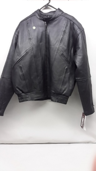 Unik leather jacket, concealed gun pocket, size 46, new