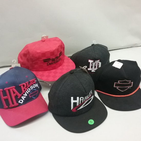 5 Harley Davidson hats, new