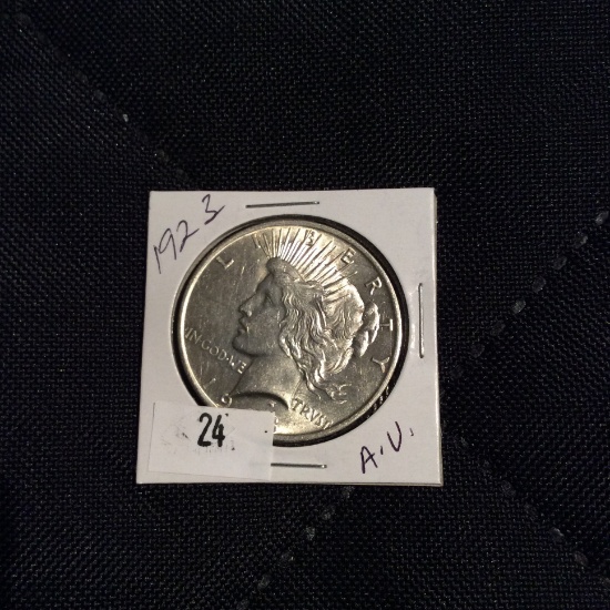 1923 Silver Peace Dollar A.U.