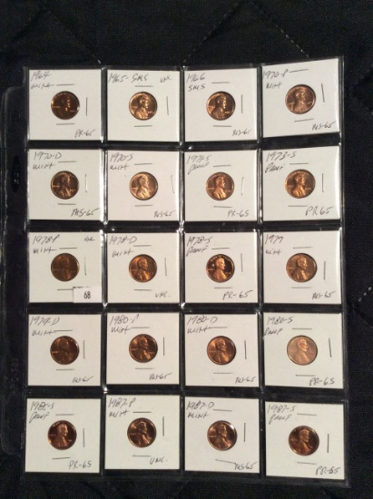 20 Memorial Pennies-Mint