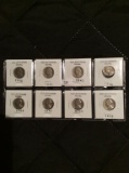 8 Jefferson Nickels