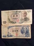 2 Japanese Bank Notes