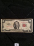 1952-B $2 Bill Red Ink