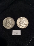 2 Franklin Silver Dollars