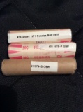 3 Rolls of Uncirculated Pennies 1974-S, 1979-P,