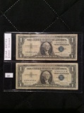 2-$1Star Note Silver Certificates 1957-A, 1957-B
