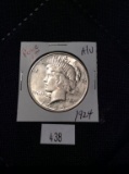 1924 Silver Peace Dollar AU