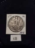 1939 Walking Liberty Half Dollar VG