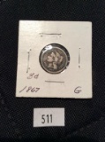 1867- 3 Cent Piece