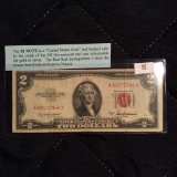 $2 Bill-red Ink 1953