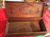 Vintage Golden Sun Cigar Box