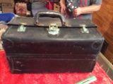 Antique Leather Tackle Box