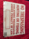 Vintage No Tresspassing Sign