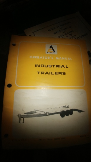 Allis Chalmers Industrial Trailer Oper. Manual