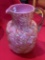 Northwood Cased Rainbow Spatter Royal Ivy Pitcher