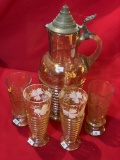 Water Pitcher With 4 Tumblers
