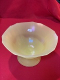 U.S. Glass Opaque Yellow Compote