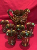 Imperial Green Tiger Lily Water Set