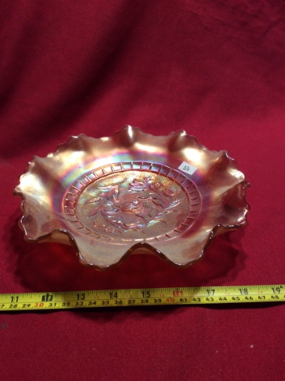 Dugan-Diamond Pink Wind Flower 9" Bowl