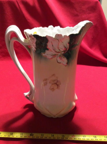 R.S. Steeple Mold S614 Iris FDG Unmarked Pitcher