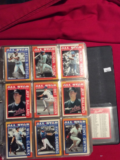 Binder of 500+/- Early 1990s Baseball Collector Cards