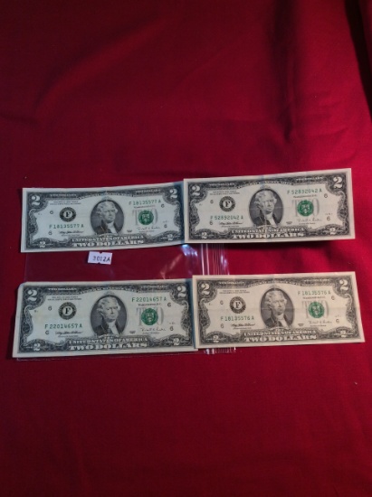 (4) 1995 $2 Bills