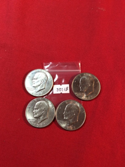 (4) Eisenhower (Ike) Dollar Coins