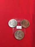 (3) Eisenhower (Ike) Dollar Coins