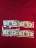 (4) 1995 $2 Bills