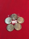 (5) Kennedy Half Dollars
