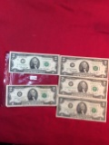 (5) 1976 $2 Bills