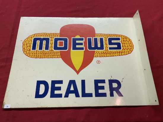 Moews Double-Sided Tin Flange Sign, 20x15 inches