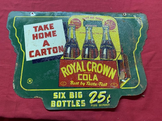 Royal Crown Double-sided Hanging Sign, Tin, 24x16 in.