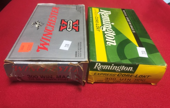 21 Rounds .300 Win Mag Ammunition: Winchester & Remington