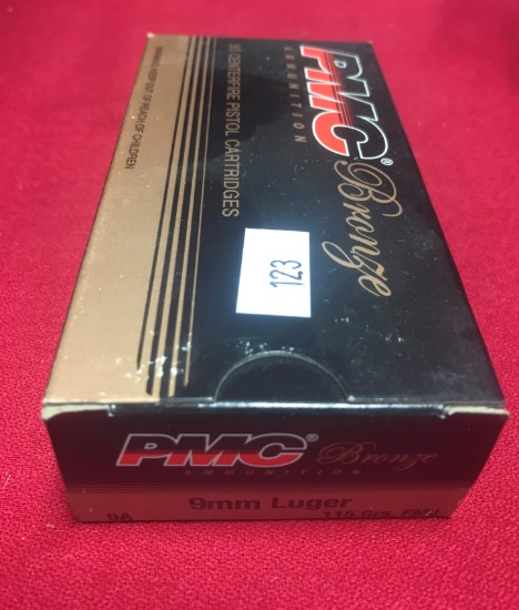 50 Rounds PMC 9mm Luger Bronze