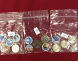 Group of Colorized Statehood Quarters