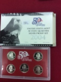 2004 United States Mint 50 States Quarters Silver Proof Set