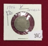 1906 Liberty Head Nickel, V/VG