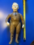 Vintage Military Doll, Hole in Leg