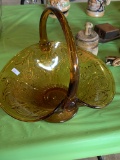 Tiara Amber Glass Basket