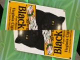 Black Cat Enamel Sign