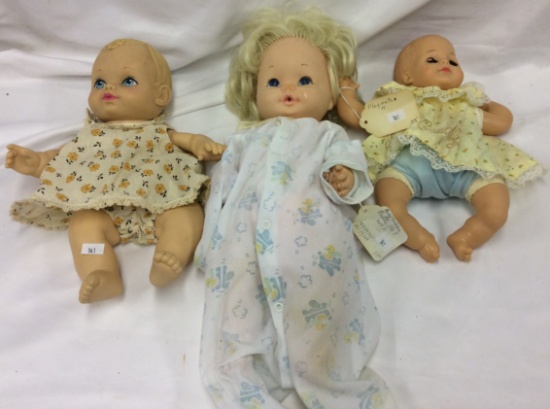 1969 Mattel Baby Tender Love; 15", Playmate Doll; 10 1/2", 1 Vintage Doll