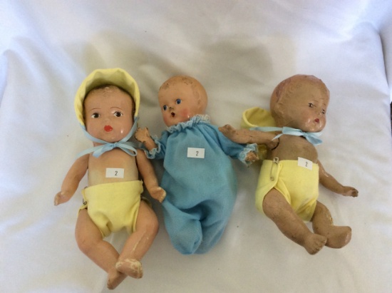 3 Vintage Baby Dolls